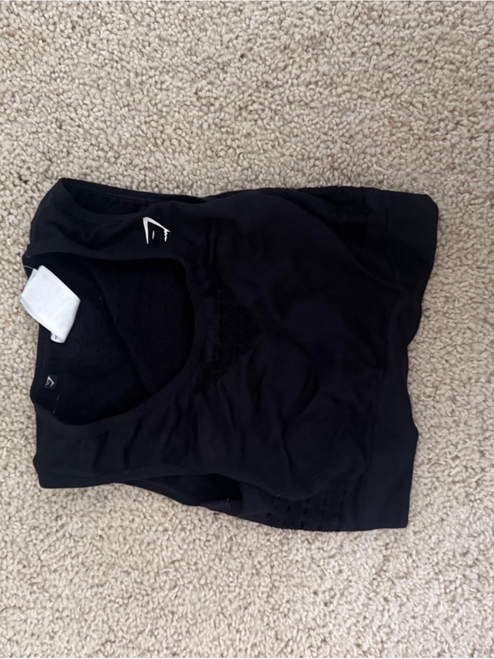 Gymshark Women's Black Crop-top